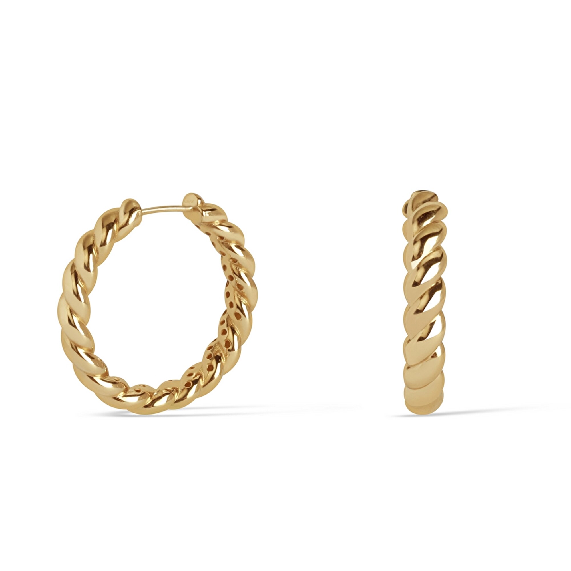 14 Ayar Sarı Altın Trend Burgu Küpe