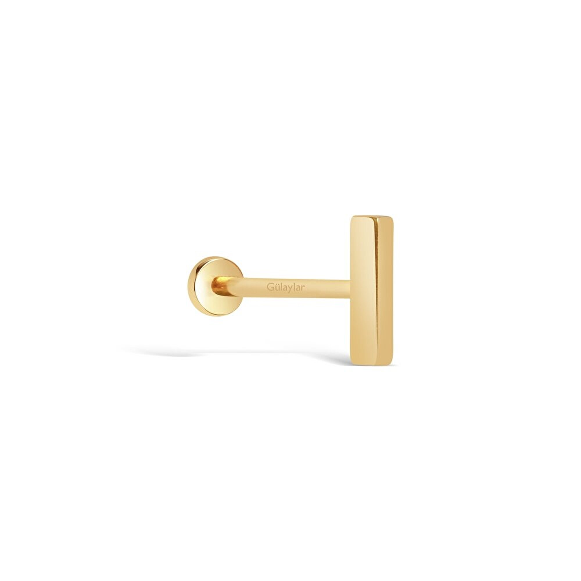 14 Ayar Sarı Altın Taşsız Tragus Piercing