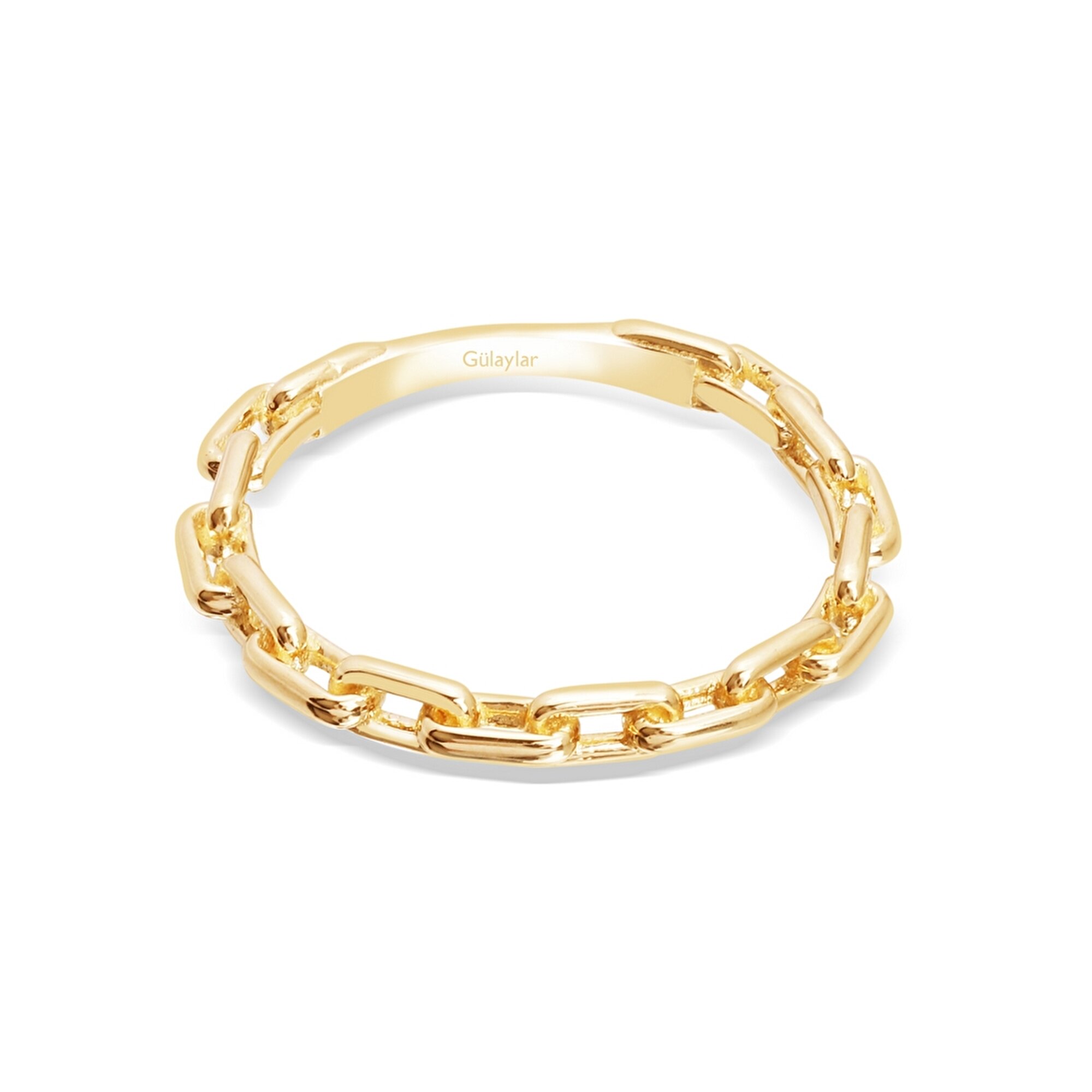 14 Ayar Sarı Altın Minimal Yüzük