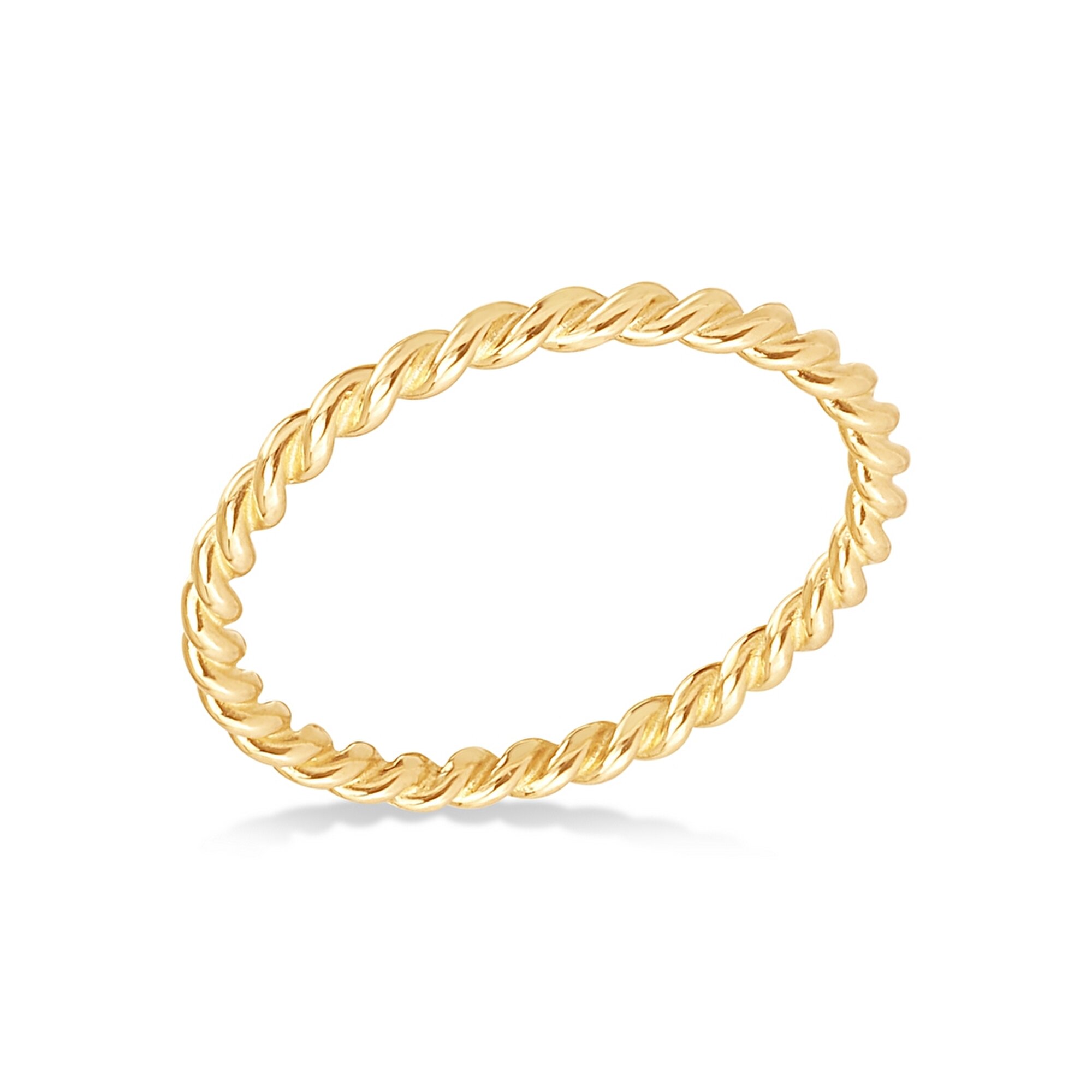 14 Ayar Sarı Altın Minimal Yüzük