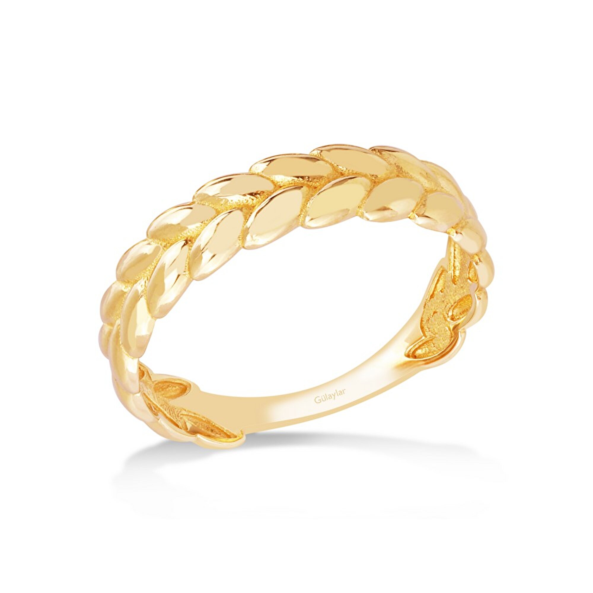 14 Ayar Sarı Altın Başak Yüzük