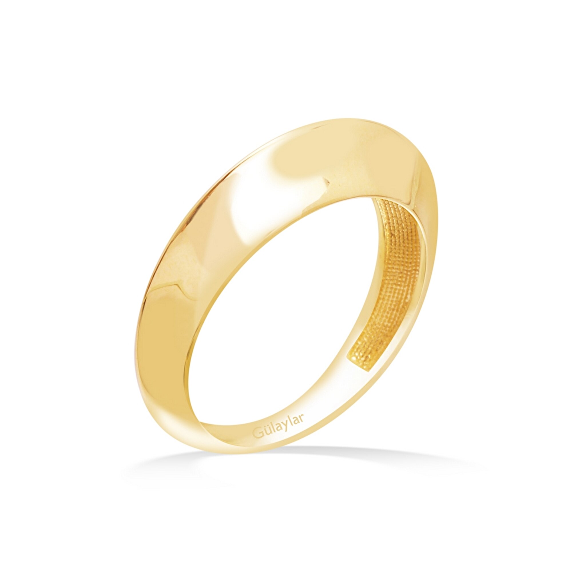 14 Ayar Sarı Altın Bombe Yüzük