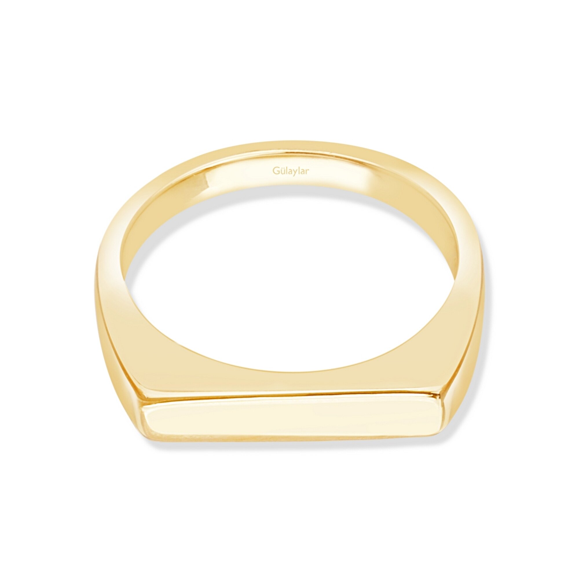 14 Ayar Sarı Altın Trend Minimal Yüzük