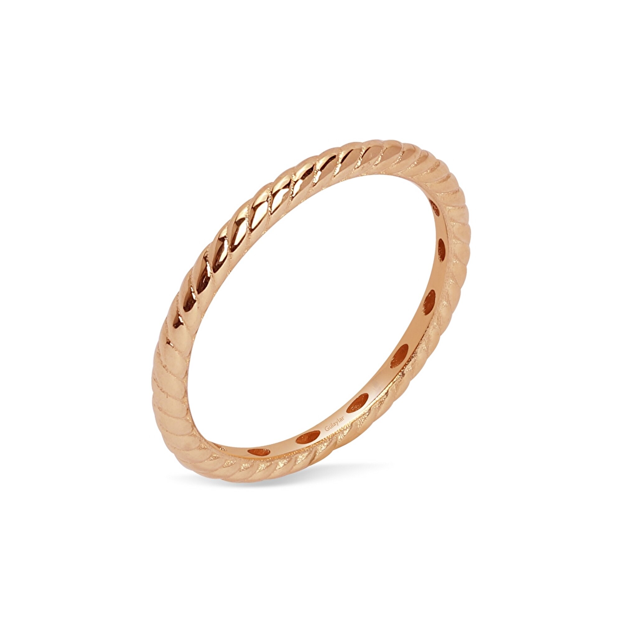 14 Ayar Rose Altın Trend Burgu Yüzük