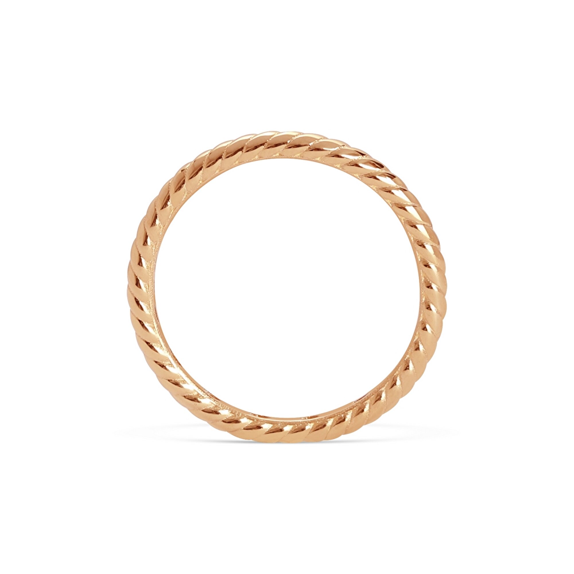 14 Ayar Rose Altın Trend Burgu Yüzük