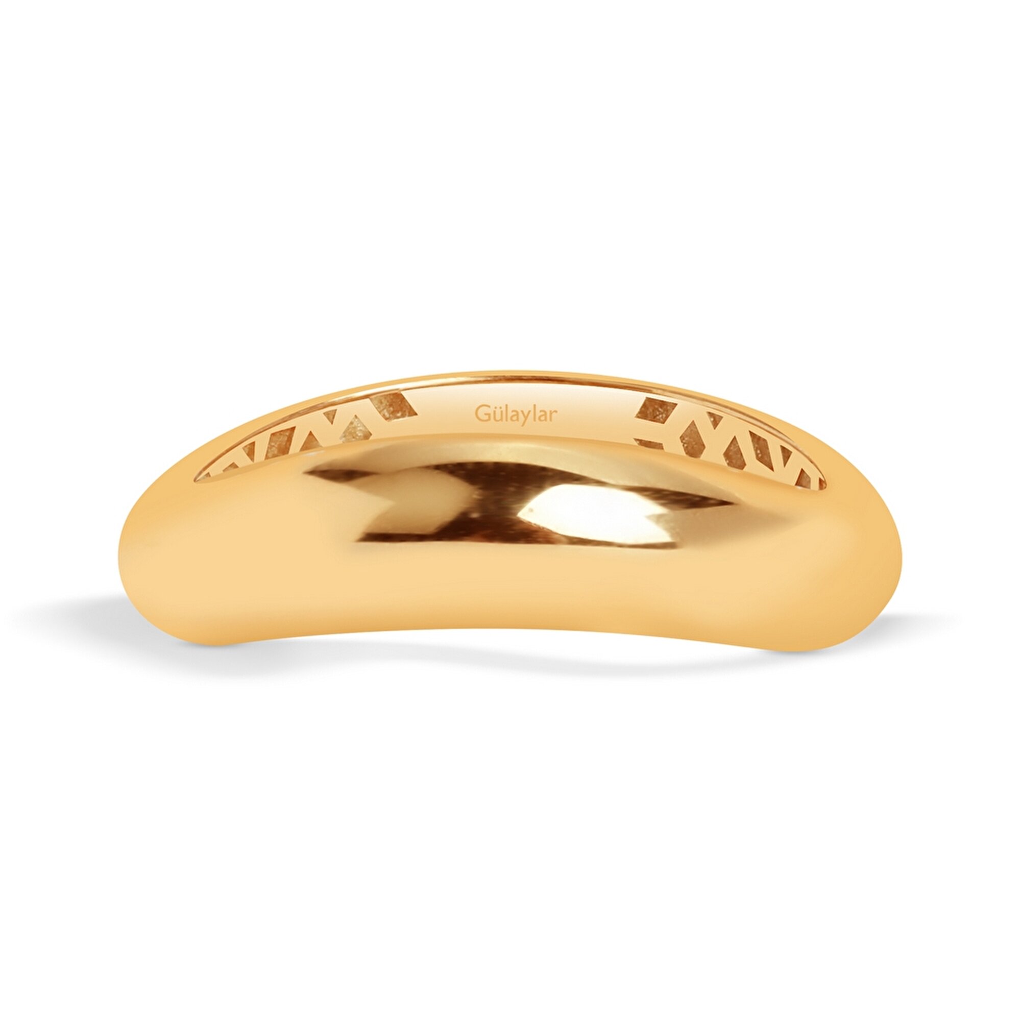 14 Ayar Sarı Altın Dalga Yüzük
