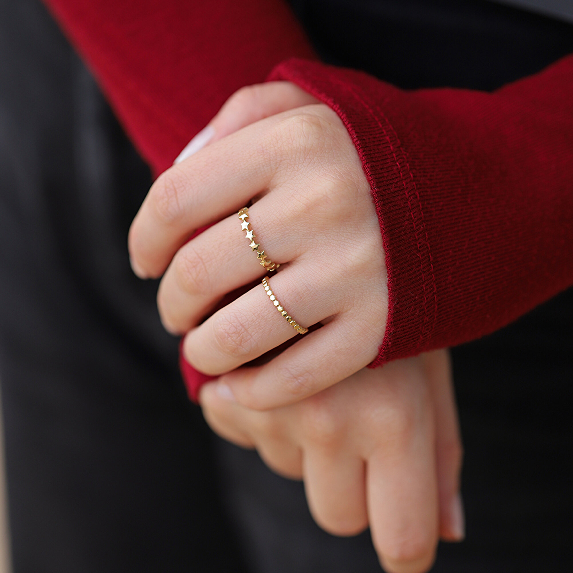 14 Ayar Sarı Altın Minimal Yüzük