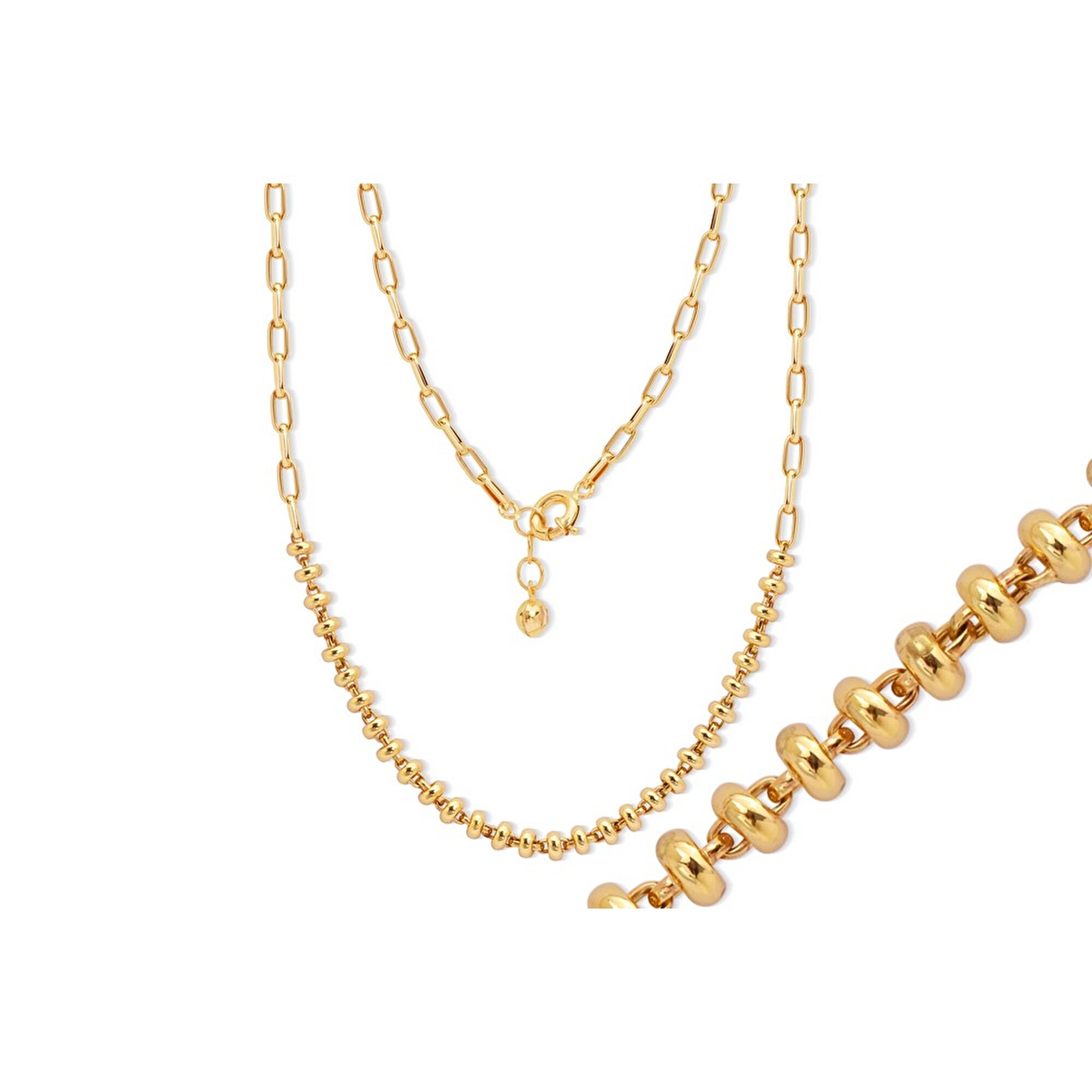 14 Ayar Sarı Altın Trend Ataç Zincir