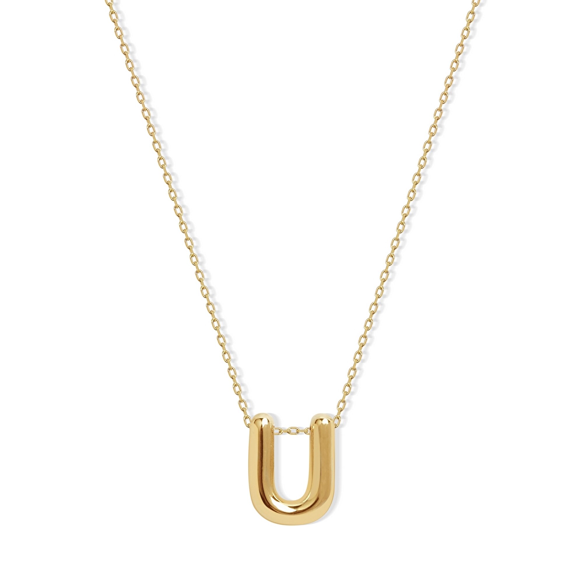 14 Ayar U Harf Bubble Kolye