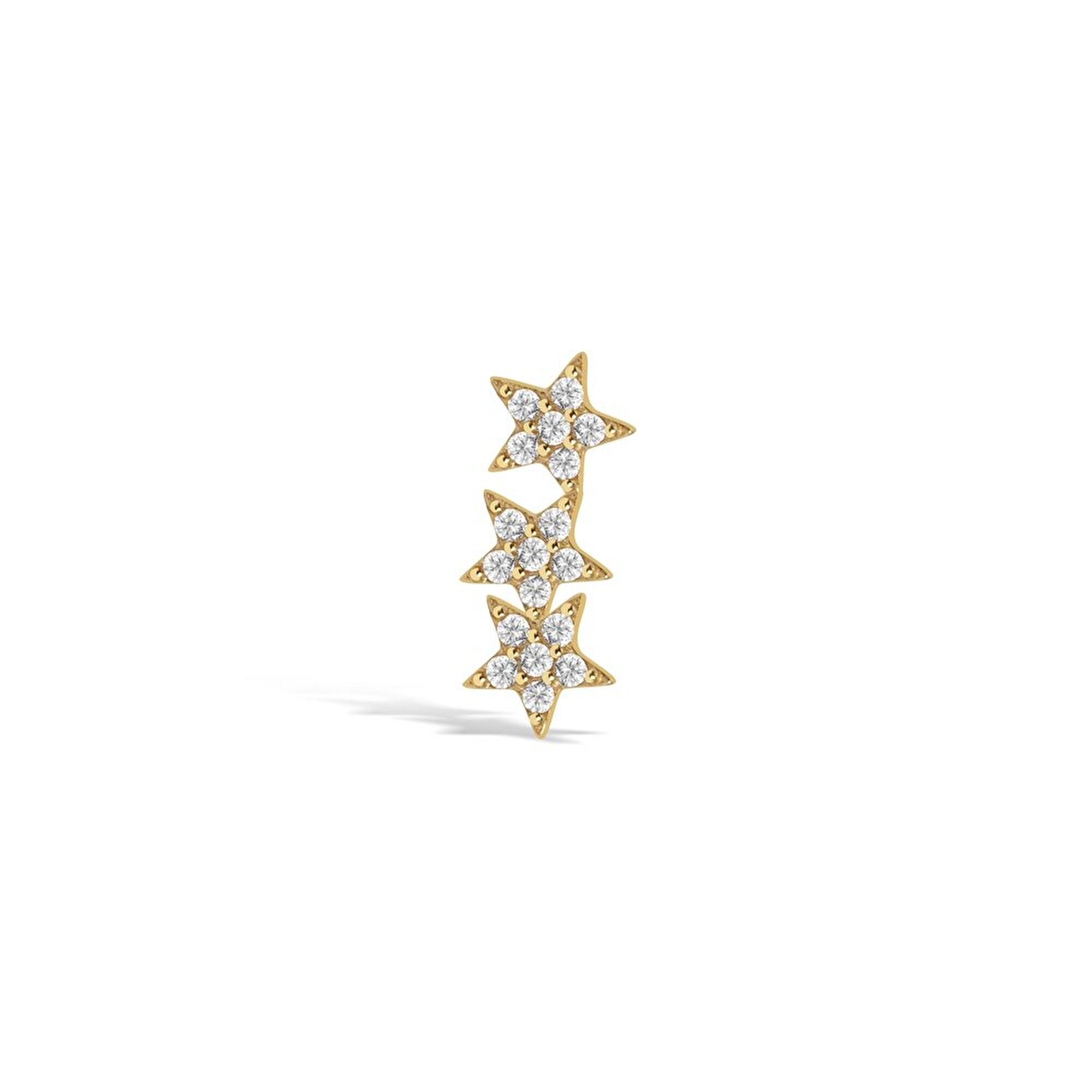 14 Ayar Sarı Altın Yıldız Tragus Piercing