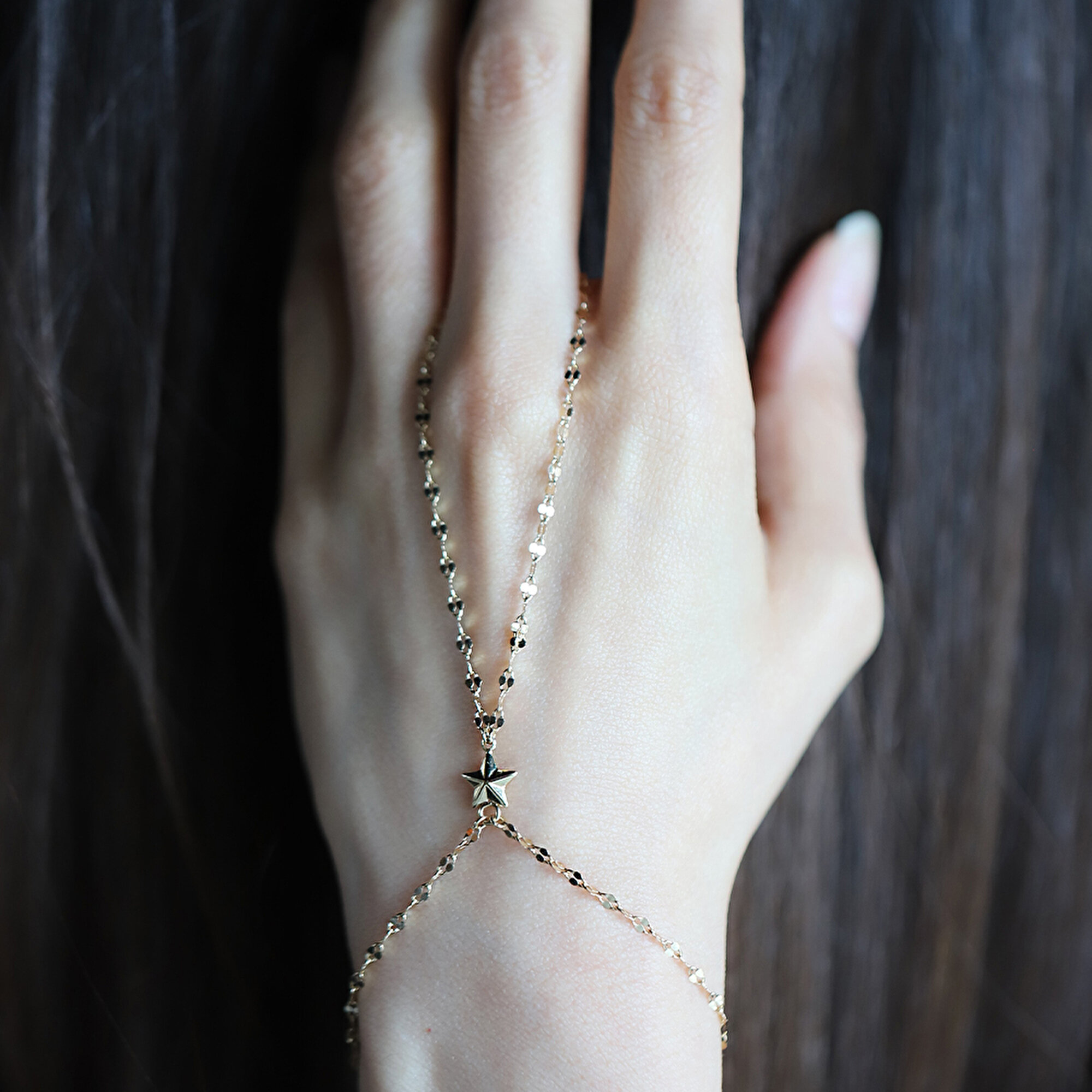 14 Ayar Sarı Altın Yıldız Figürlü Şahmeran