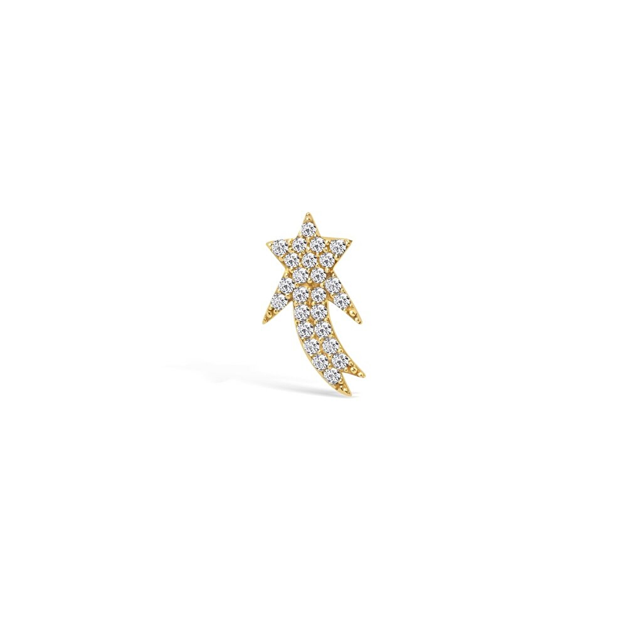 14 Ayar Sarı Altın Yıldız Tragus Piercing