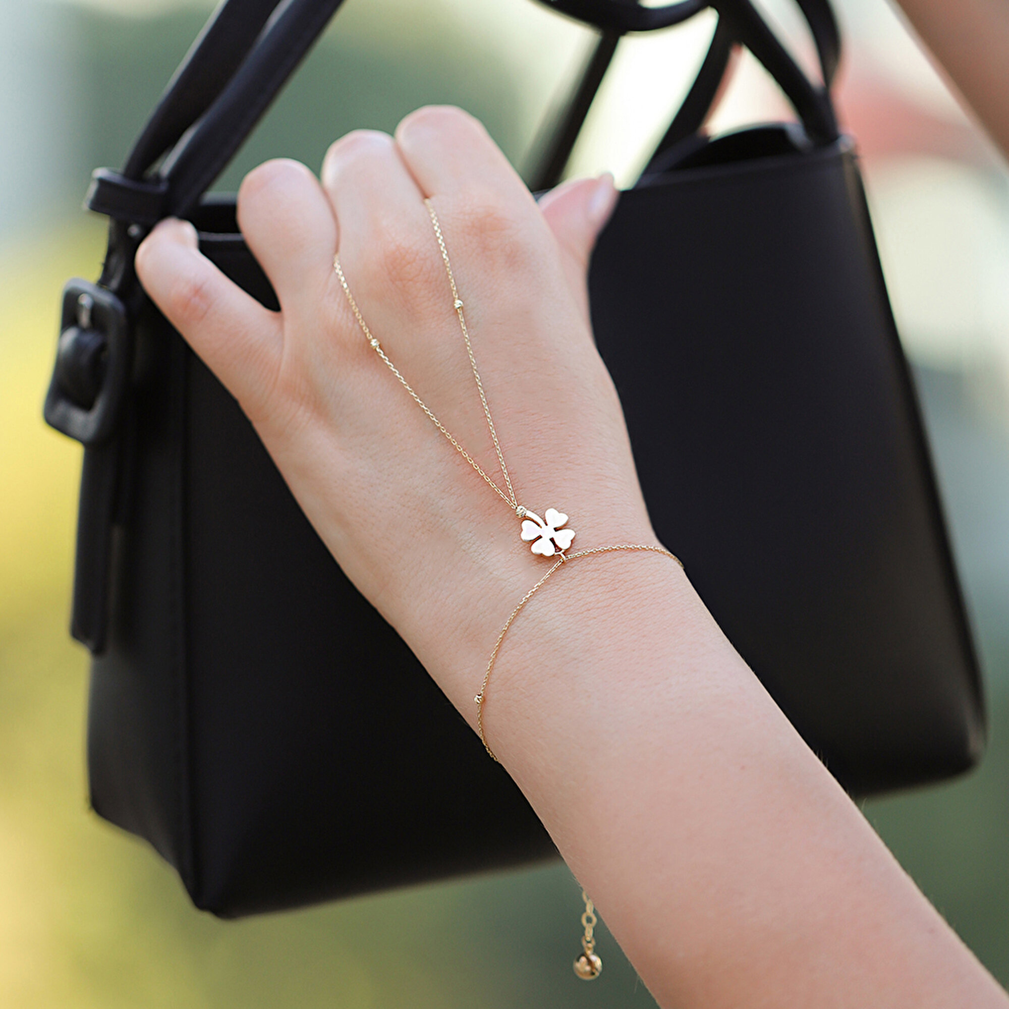 14 Ayar Sarı Altın Yonca Figürlü Şahmeran