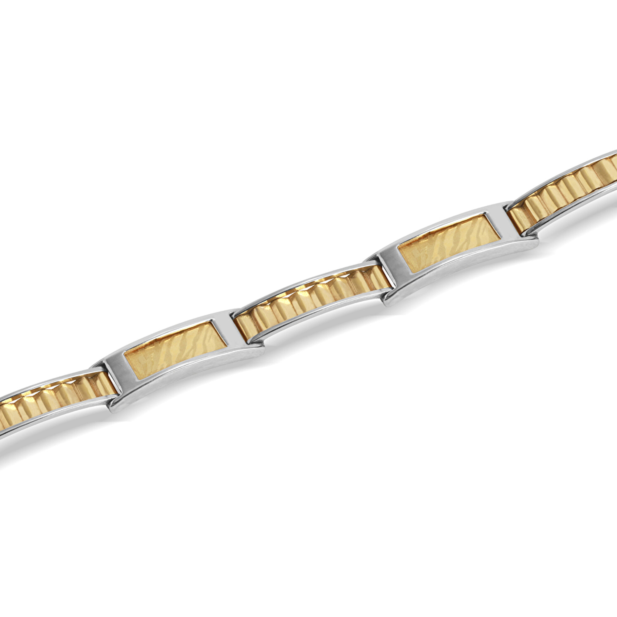 14 Ayar Sarı-Beyaz Altın Klasik Bileklik