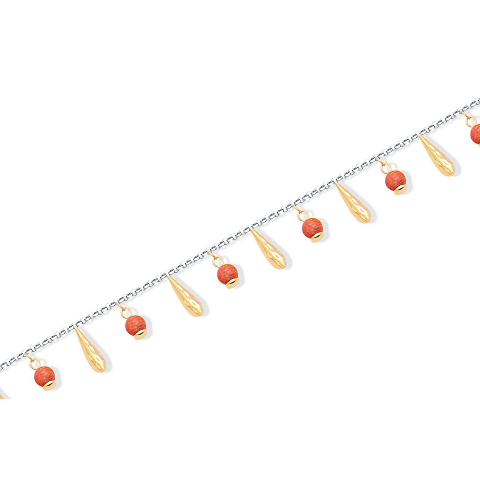 14 Ayar Sarı-Beyaz Altın Trend Halhal