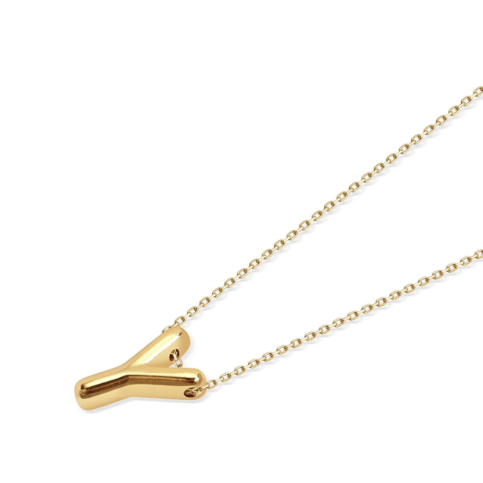 14 Ayar Y Harf Bubble Kolye