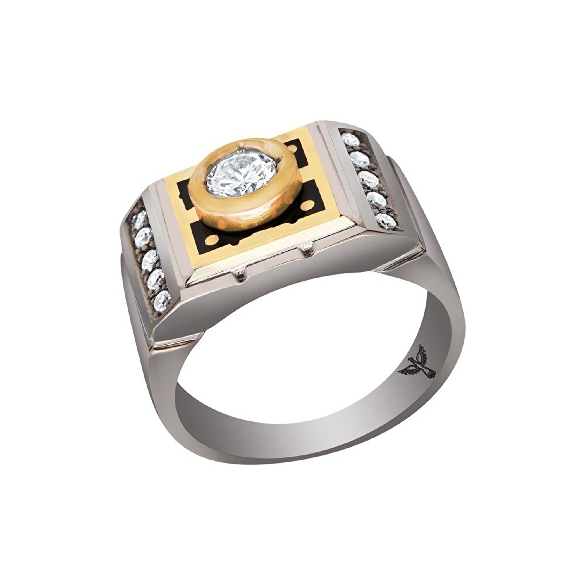 14 Ayar 3 Renkli Altın Erkek Yüzük