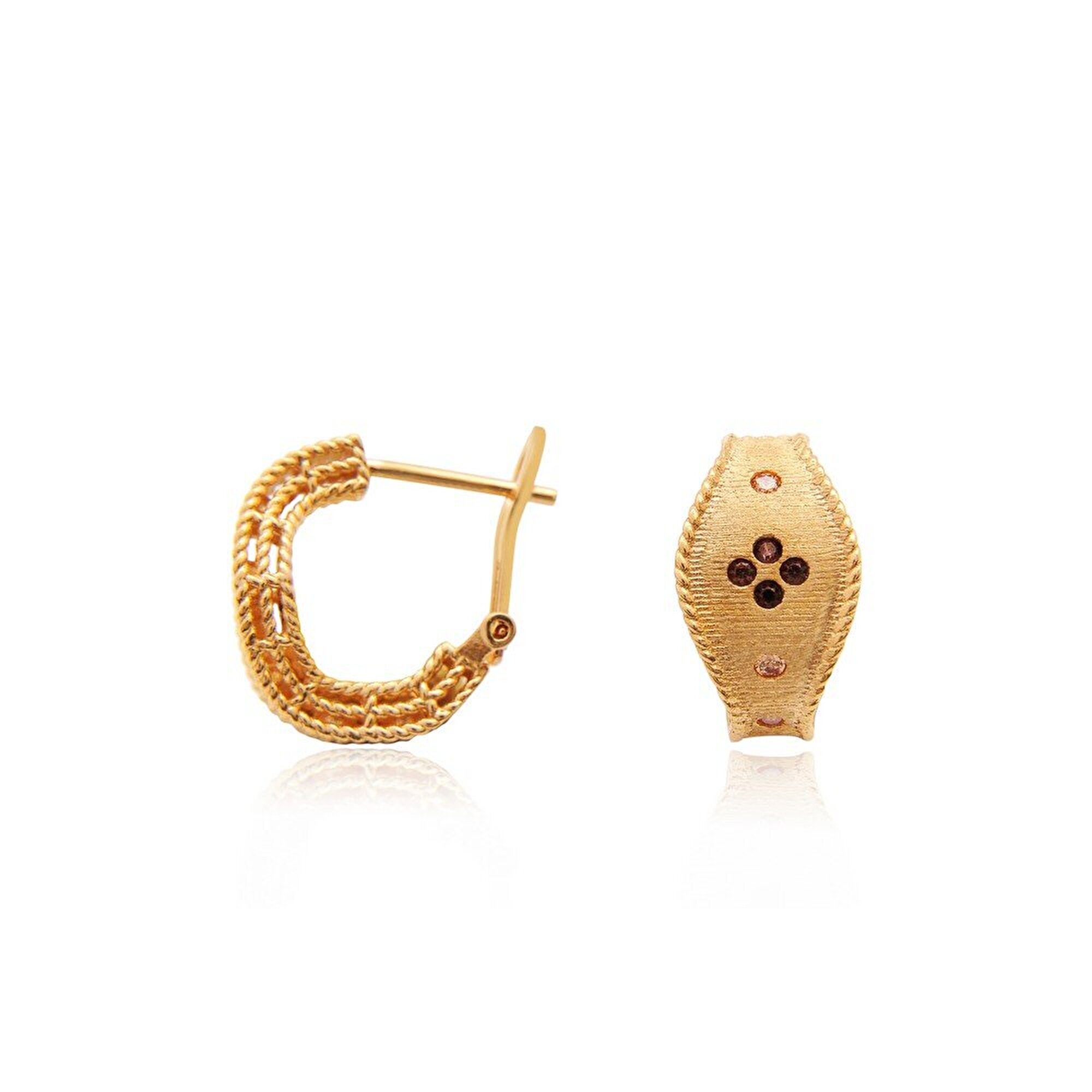 22 Ayar Sarı Altın Trend Küpe