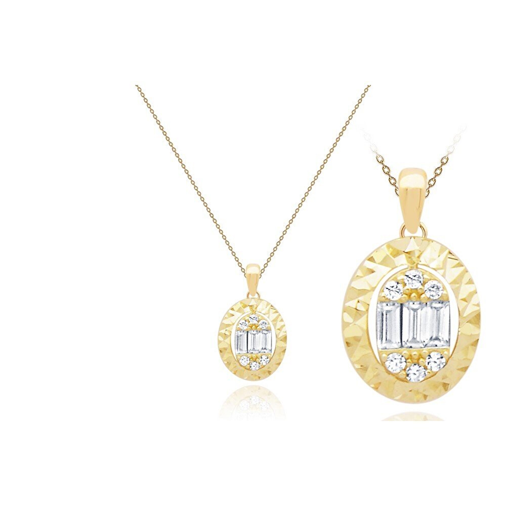 14 Ayar Sarı Altın Baget Kolye