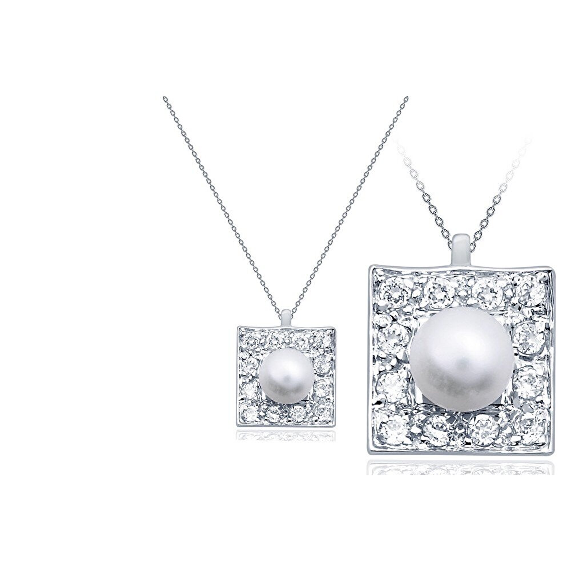 14 Ayar Beyaz Altın İnci Kolye