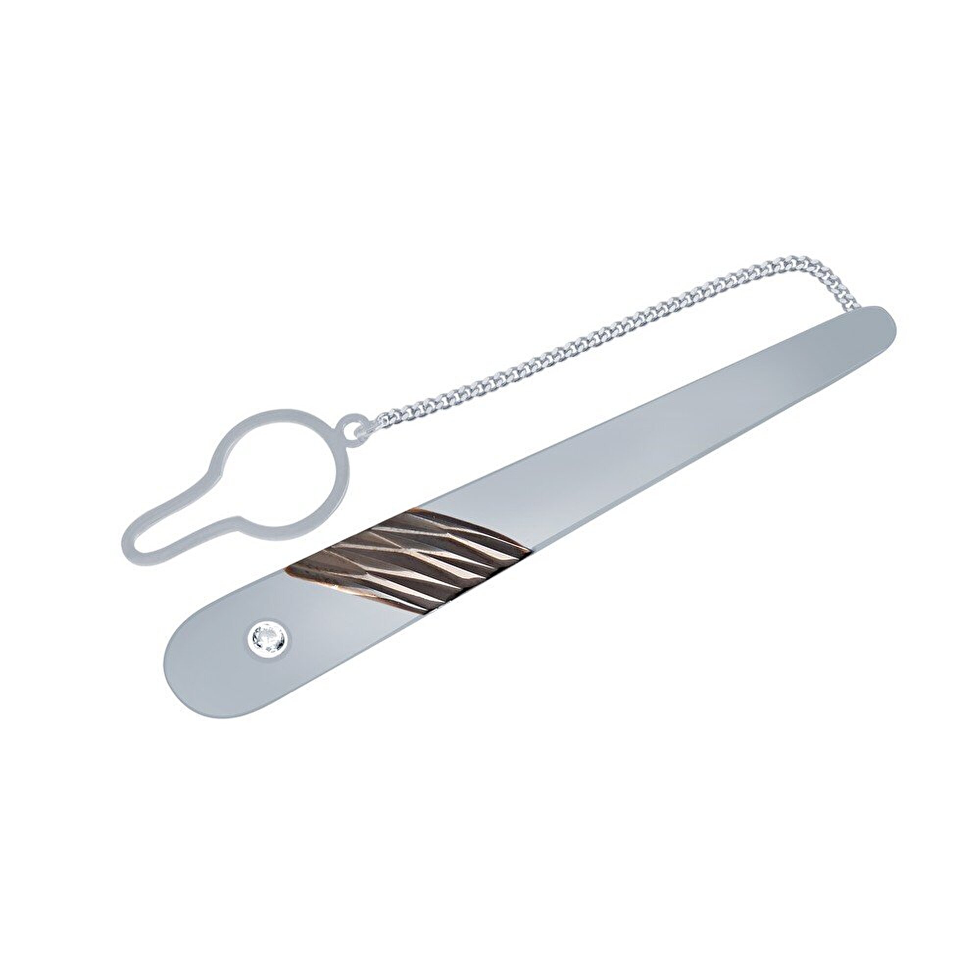 14 Ayar Beyaz-Siyah Altın Kravat İğnesi