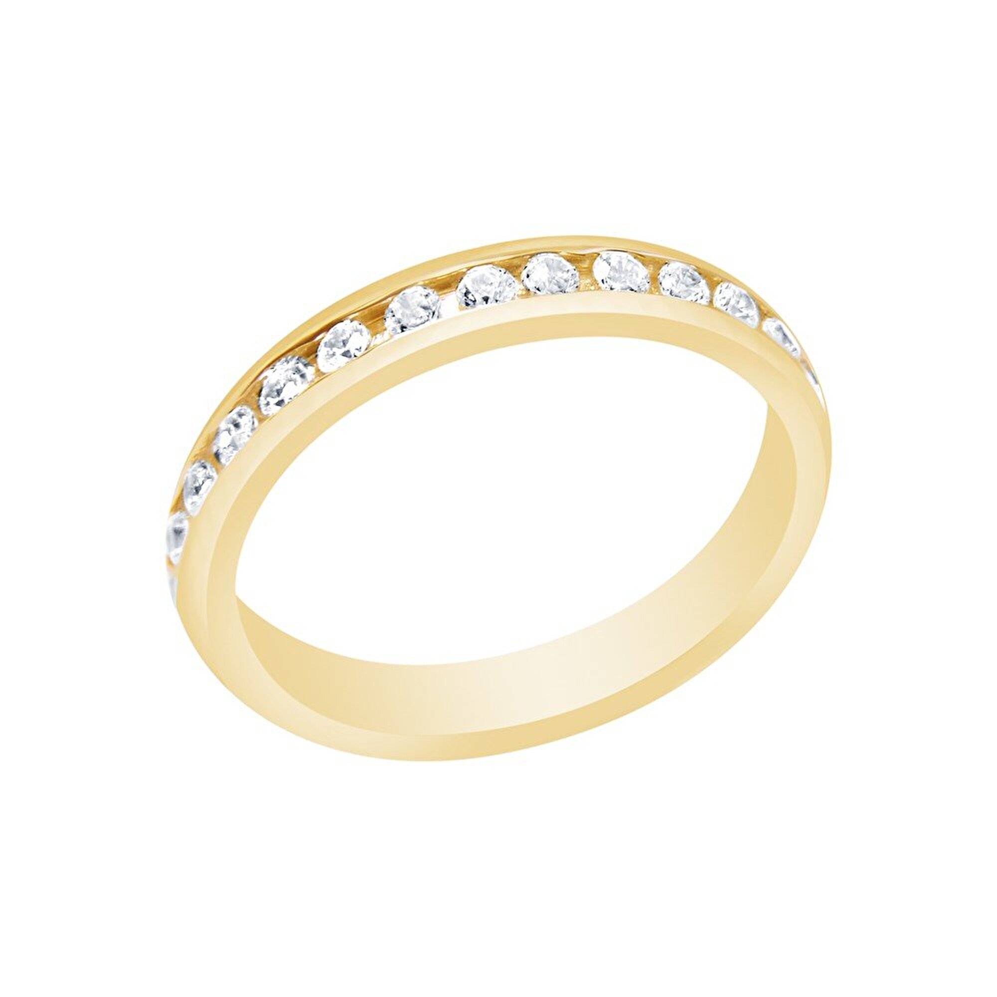 14 Ayar Sarı-Beyaz Altın Modern Alyans