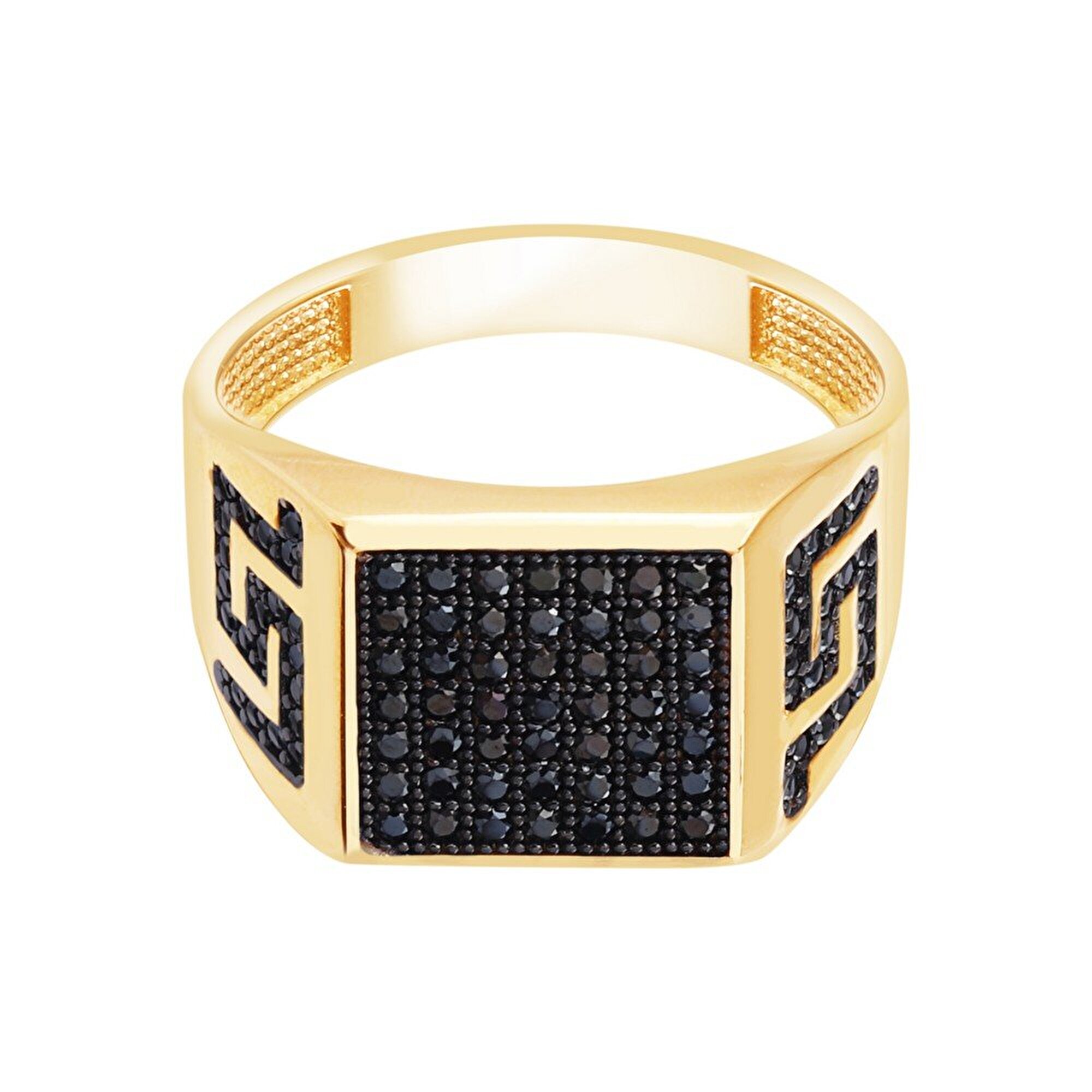 14 Ayar Sarı-Siyah Altın Erkek Yüzük