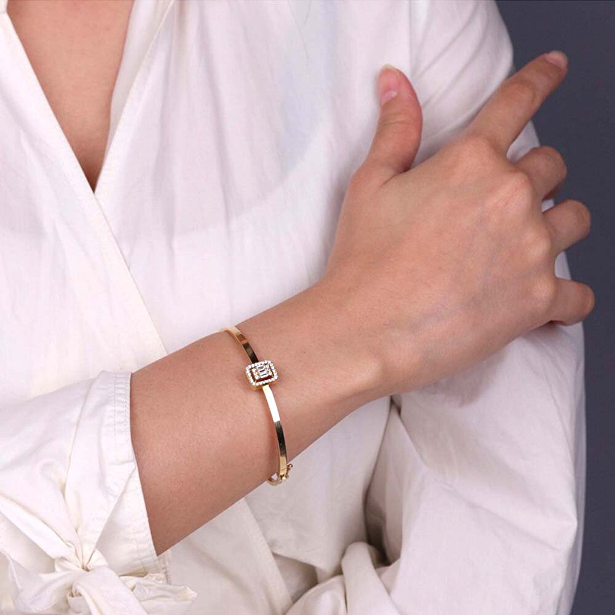 14 Ayar Sarı Altın Baget Bilezik