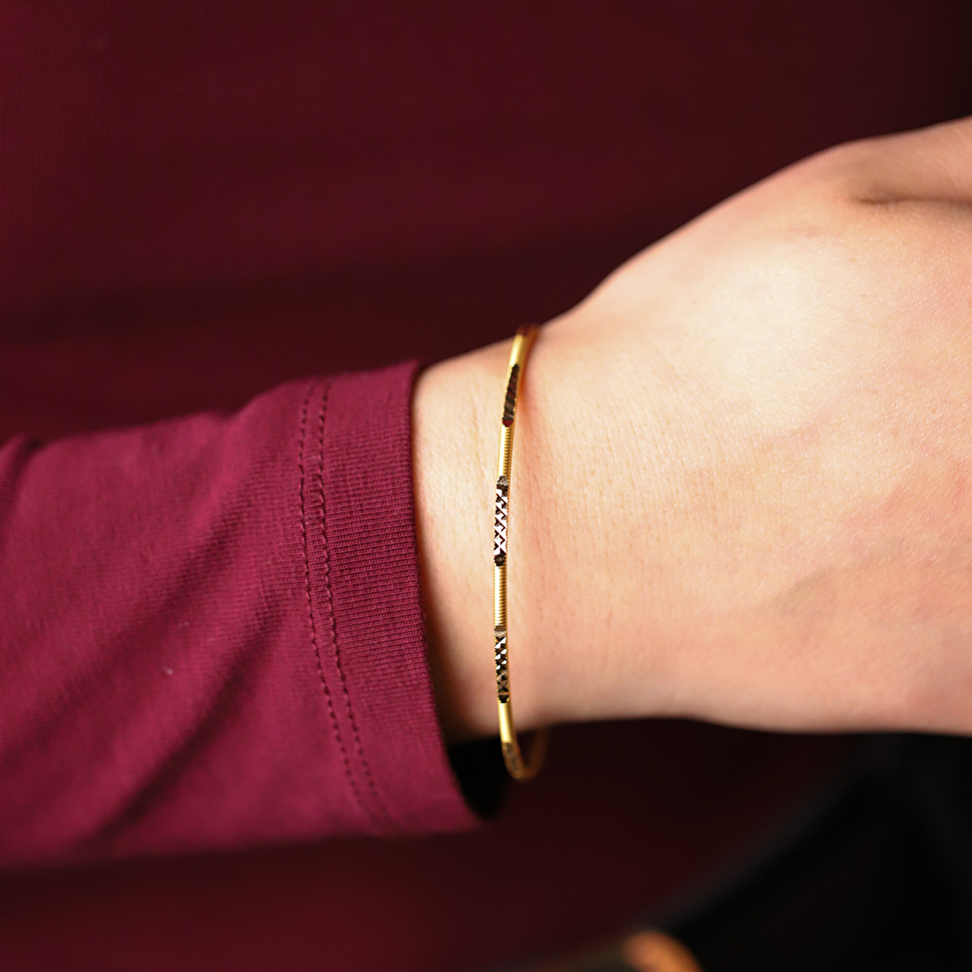 22 Ayar Sarı Altın Ajda Bilezik