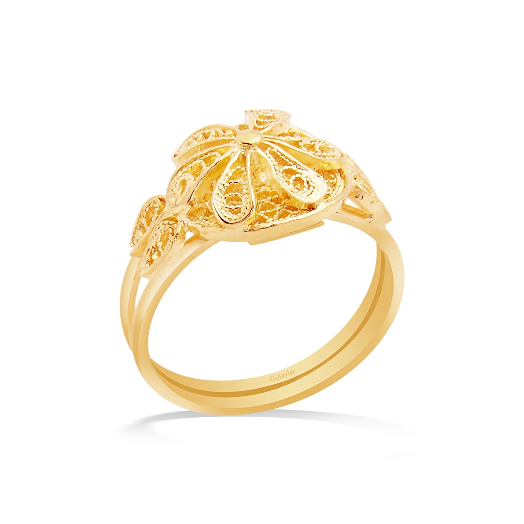 22 Ayar Sarı Altın Hint Yüzük