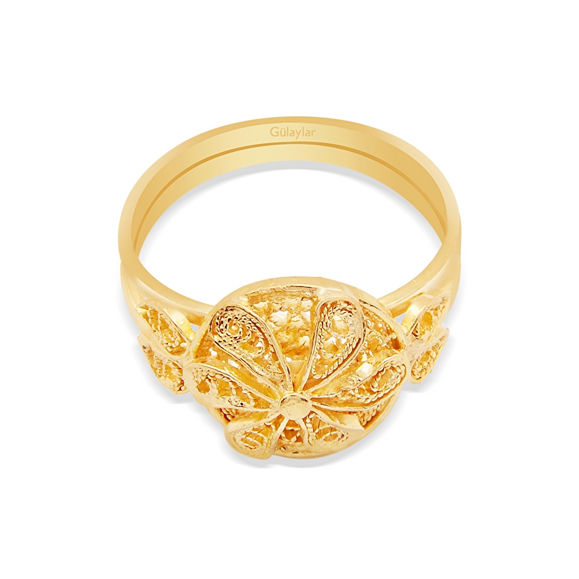 22 Ayar Sarı Altın Hint Yüzük