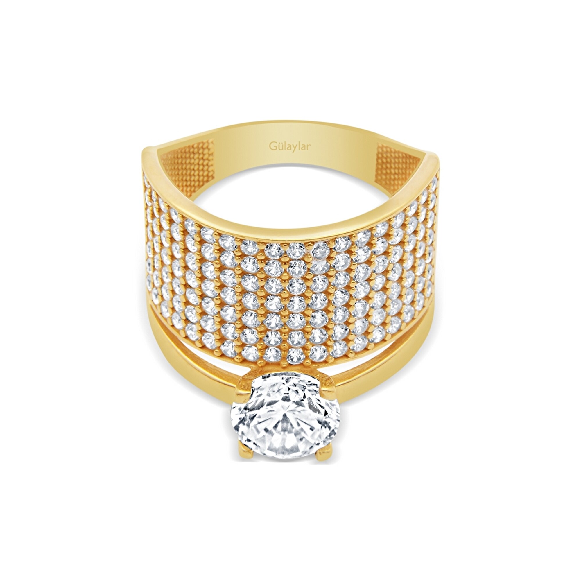 22 Ayar Sarı Altın Tektaş Alyans Yüzük