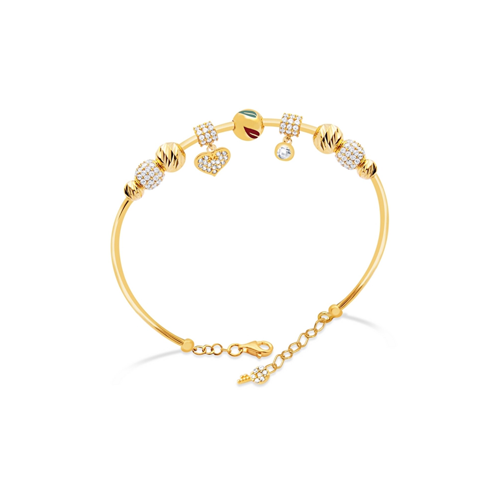 22 Ayar Sarı Altın Charm Bilezik