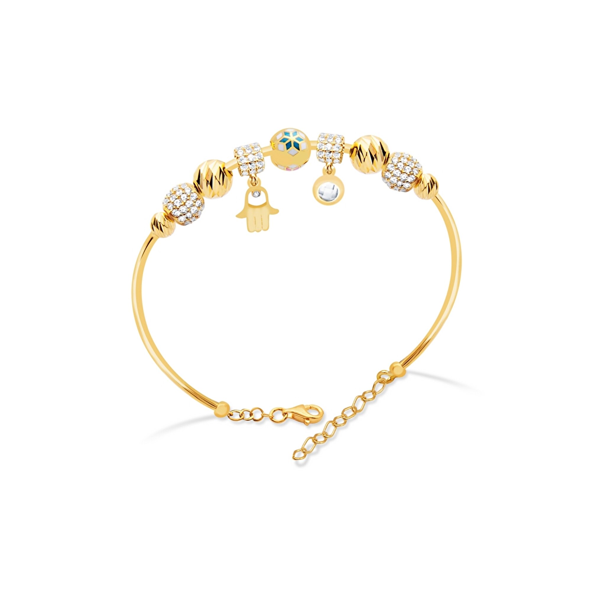 22 Ayar Sarı Altın Charm Bilezik