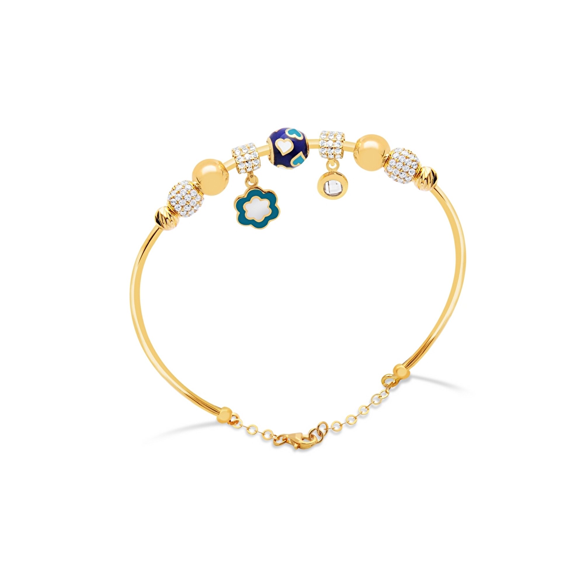 22 Ayar Sarı Altın Charm Bilezik