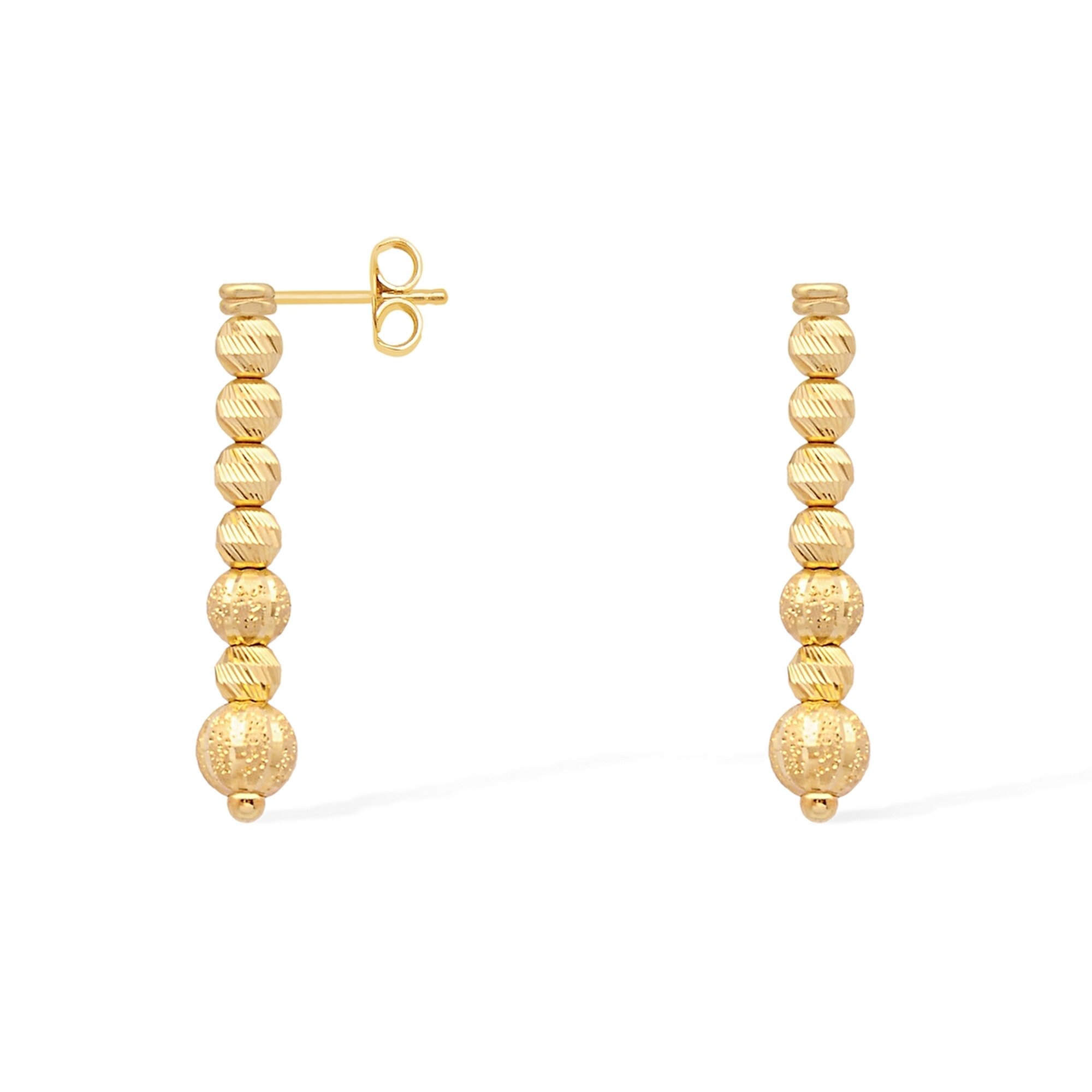 22 Ayar Sarı Altın Toplu Küpe