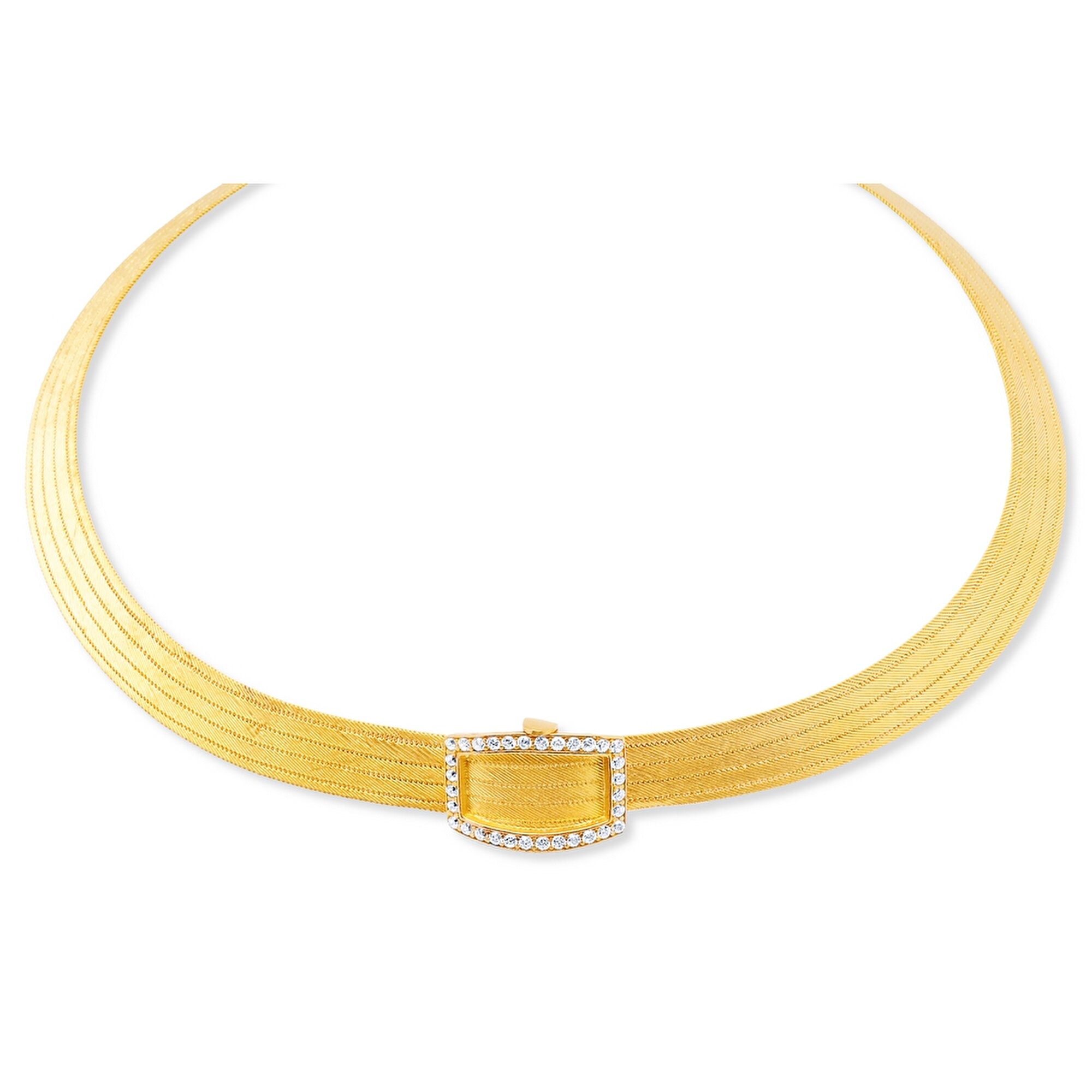 22 Ayar Sarı Altın Trabzon Hasır Gerdanlık