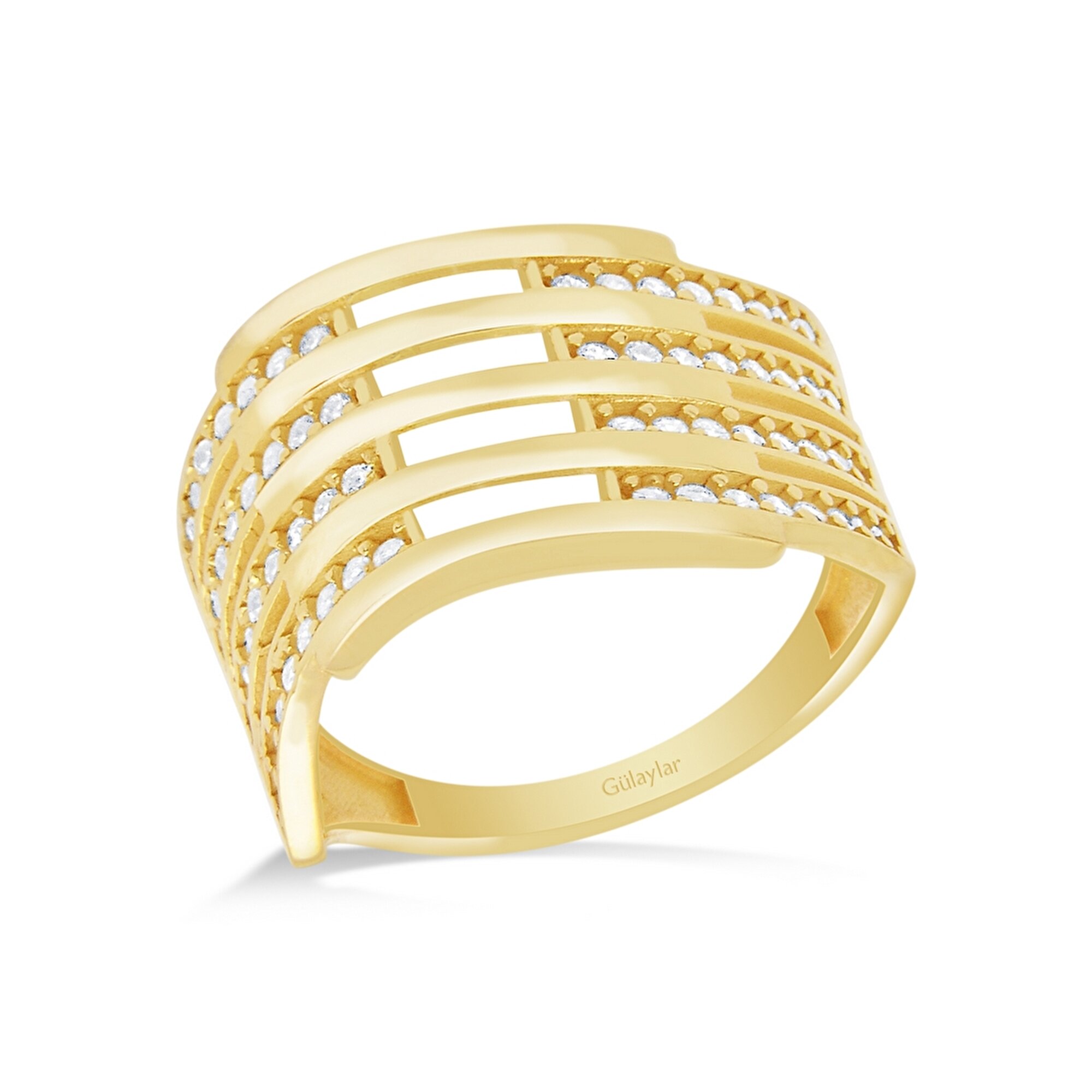 22 Ayar Sarı Altın Kaburga Yüzük