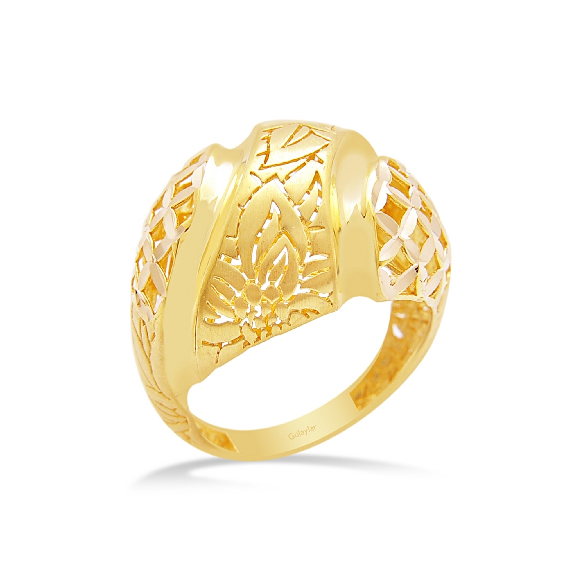 22 Ayar Sarı Altın Trend Yüzük