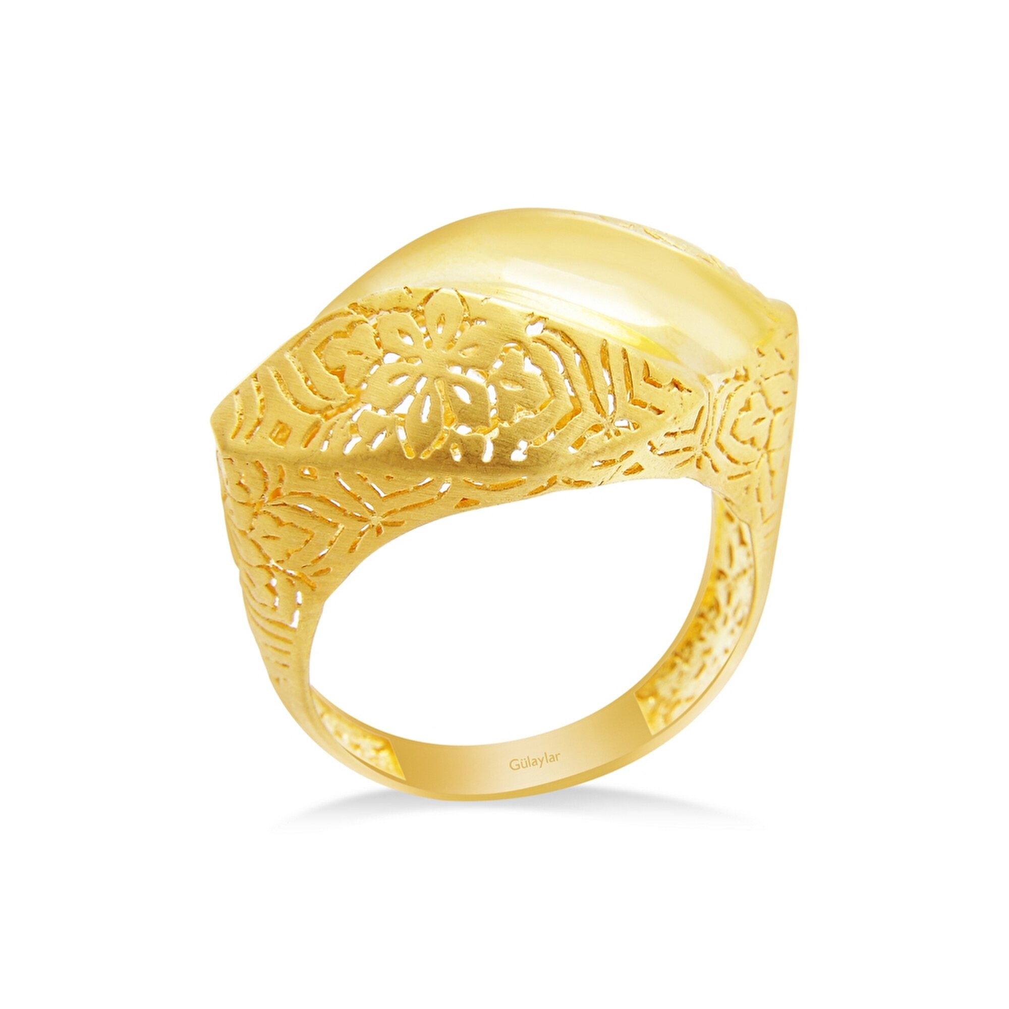 22 Ayar Sarı Altın Trend Yüzük