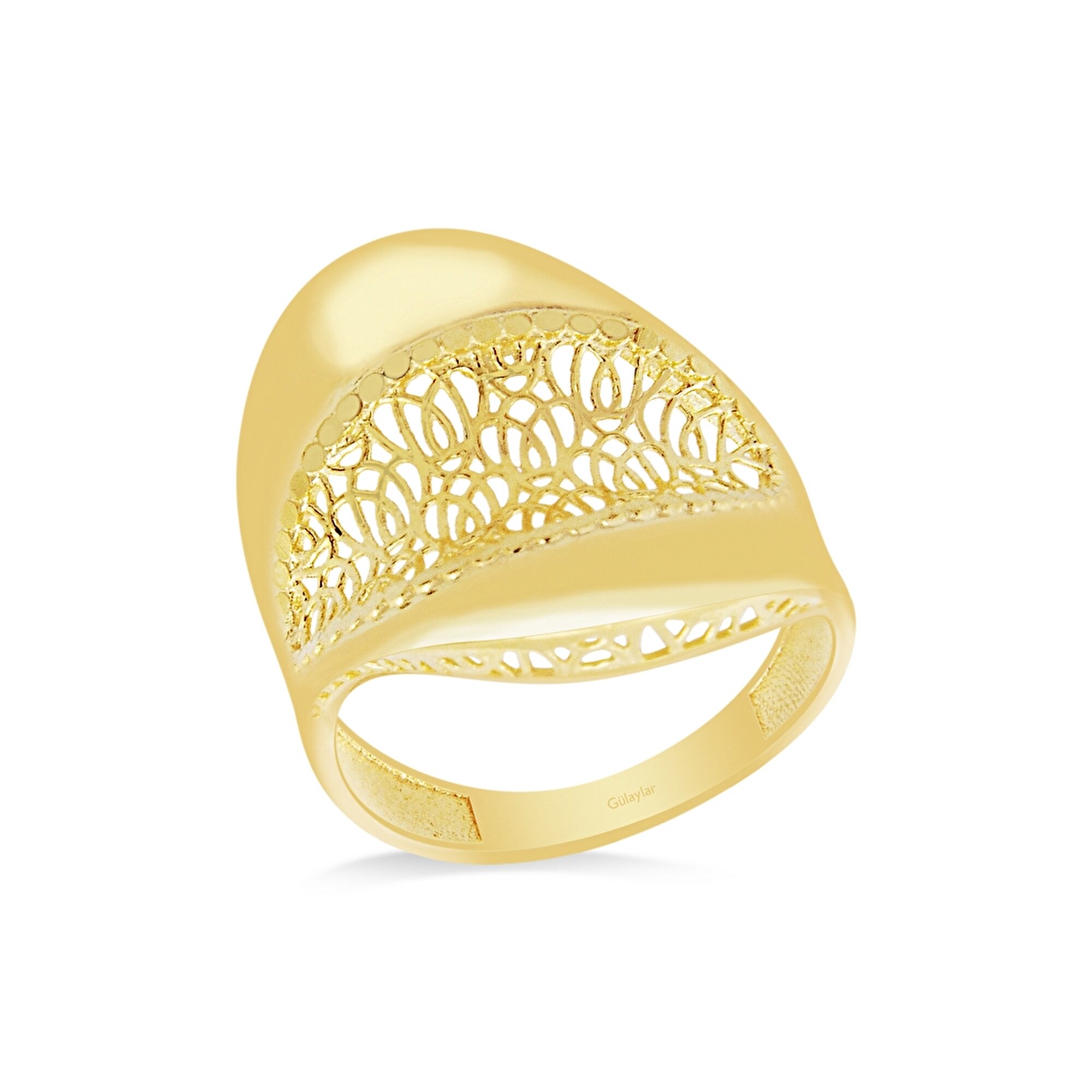 22 Ayar Sarı Altın Trend Yüzük