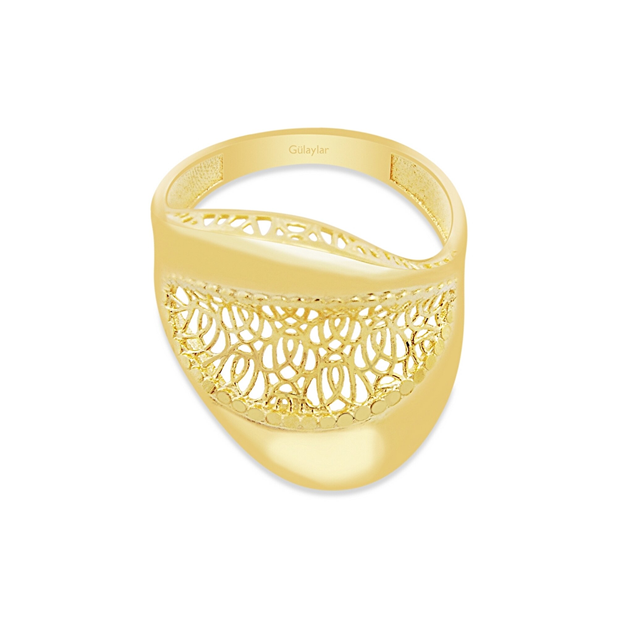 22 Ayar Sarı Altın Trend Yüzük