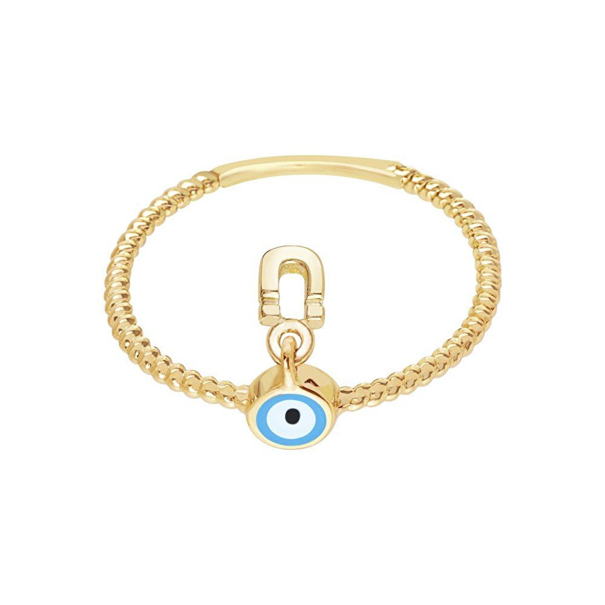 14 Ayar Sarı Altın Ü Harf Yüzük