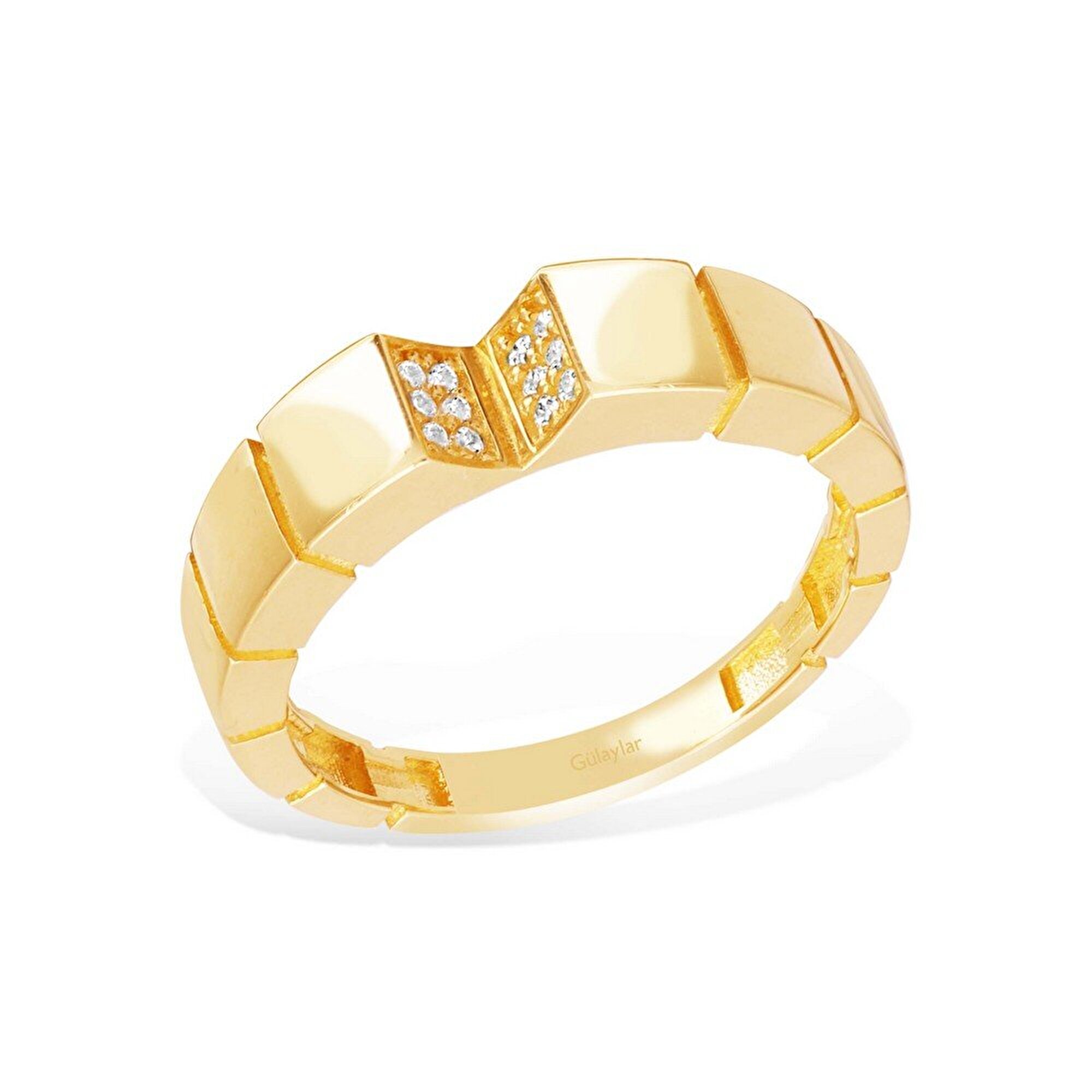 14 Ayar Sarı Altın Minimal Yüzük