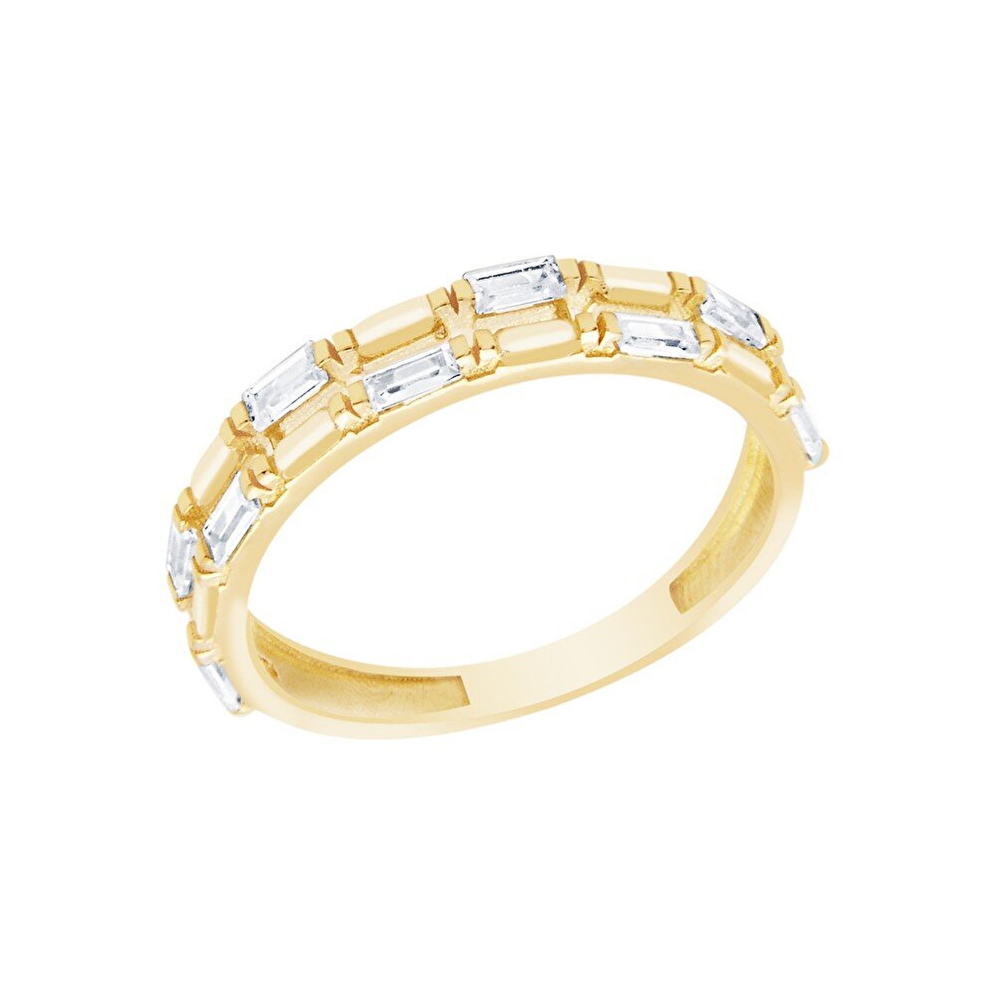 14 Ayar Sarı Altın Baget Yüzük