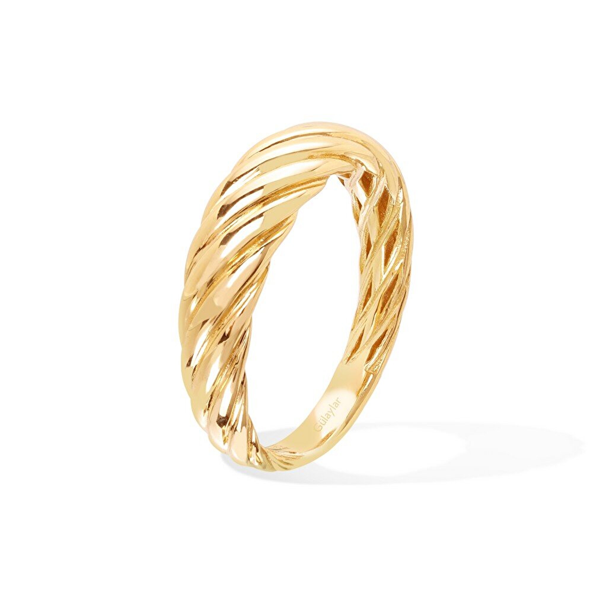 14 Ayar Sarı Altın Trend Burgu Yüzük