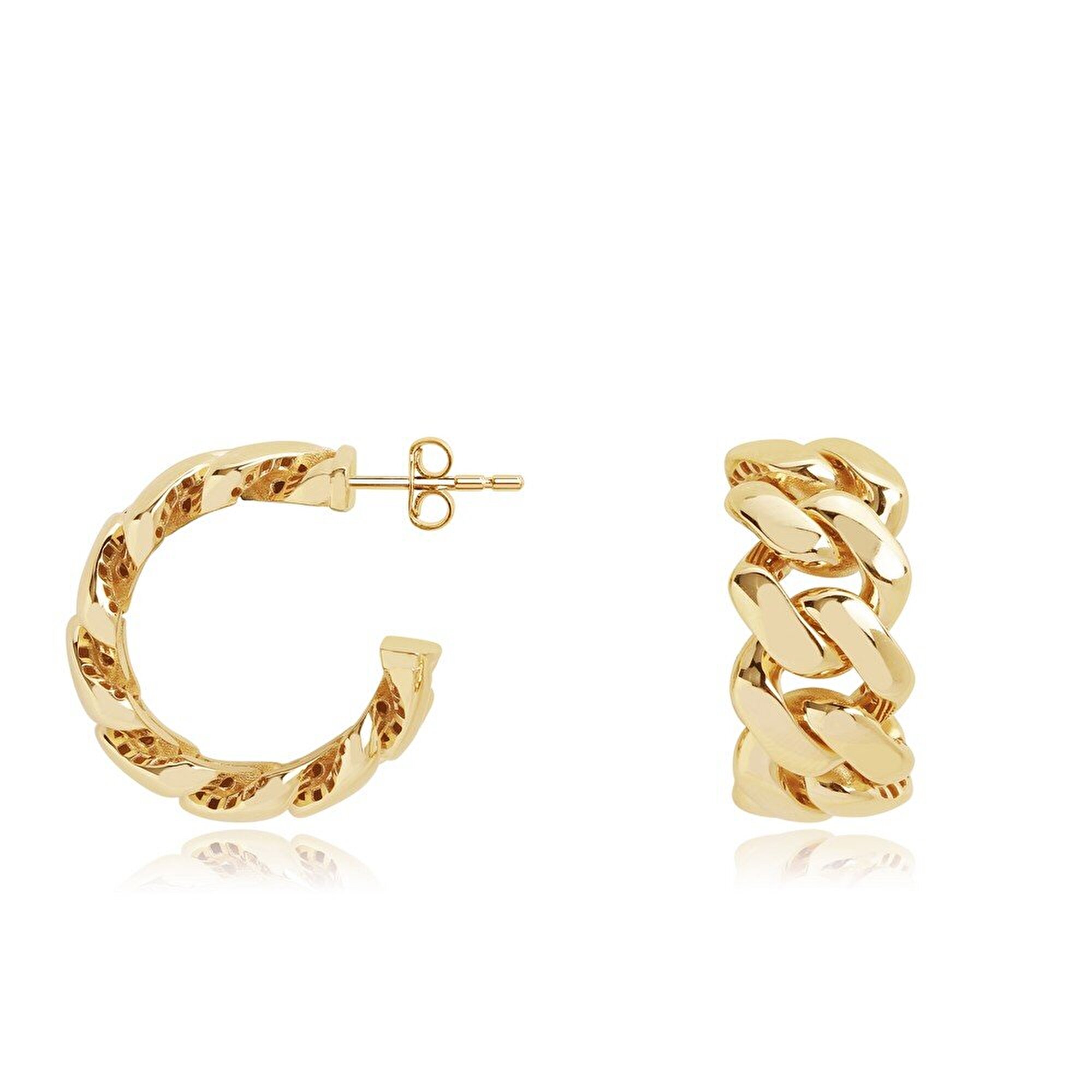 14 Ayar Sarı Altın Gurmet Trend Küpe