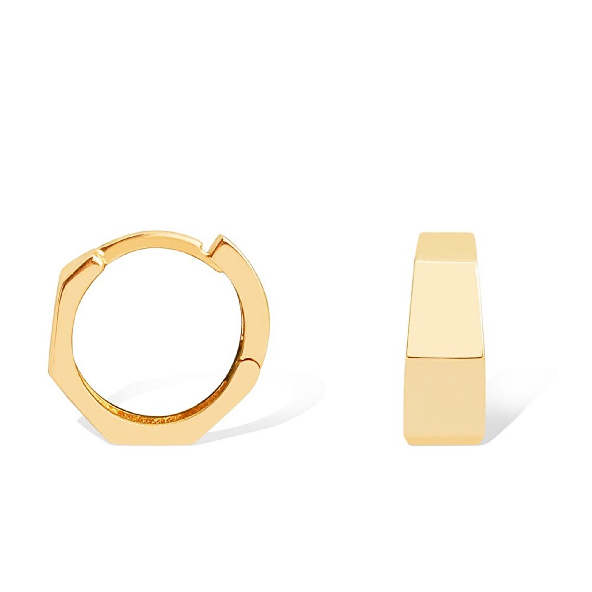 14 Ayar Sarı Altın Halka Küpe