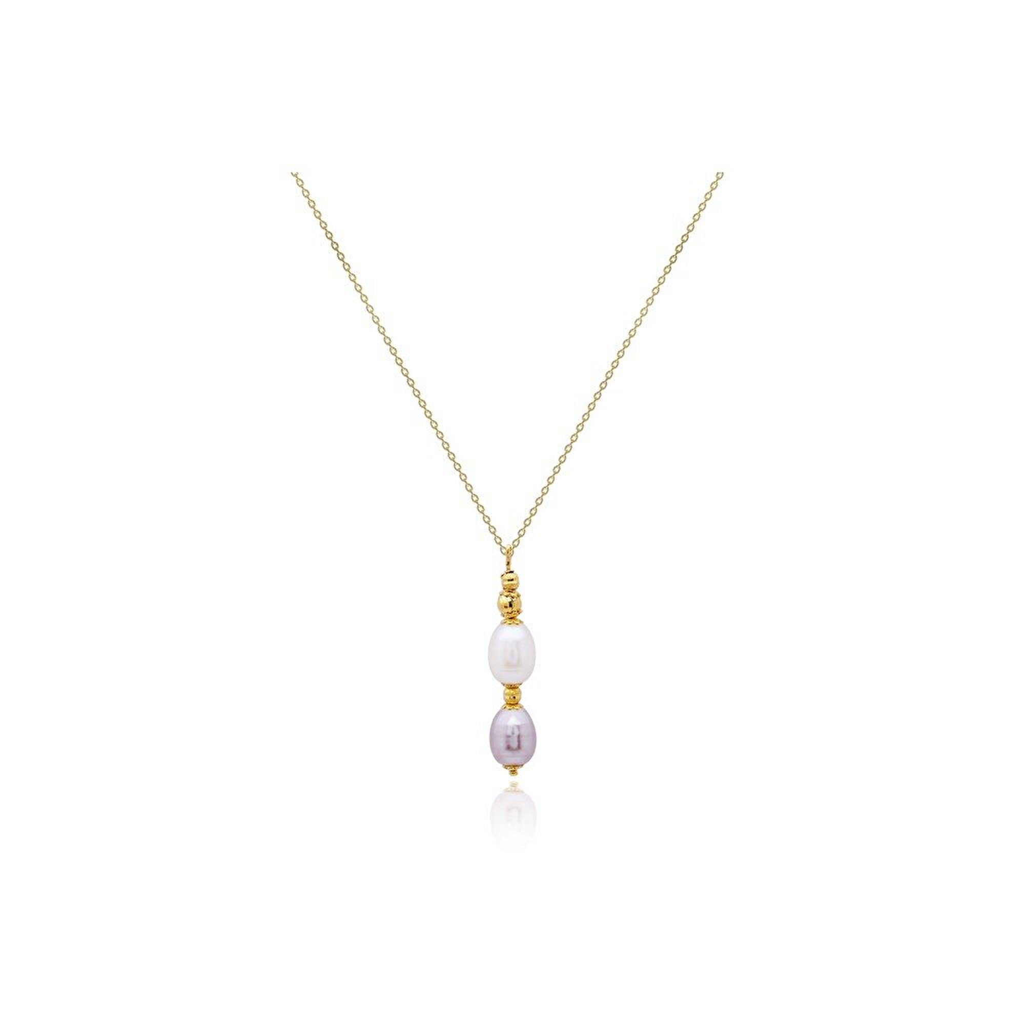 14 Ayar Sarı Altın İnci Kolye