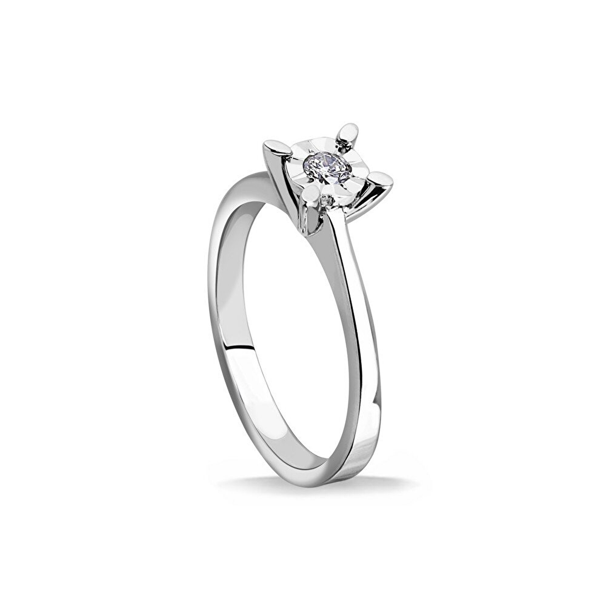 0,10 Karat Tektaş Pırlanta Yüzük